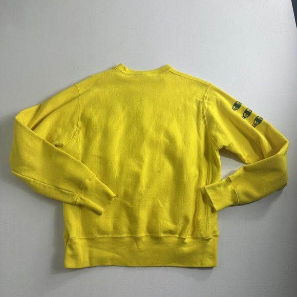 Vintage Champion Reverse Weave Pullover Yellow Sweatshirt Crew Neck Size Medium - Picture 2 of 11